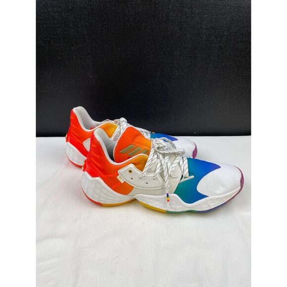 Adidas Men\'s Harden Vol#4 Men\'s White Multicolor Sneakers/Shoes Size 12 SKU 4504
